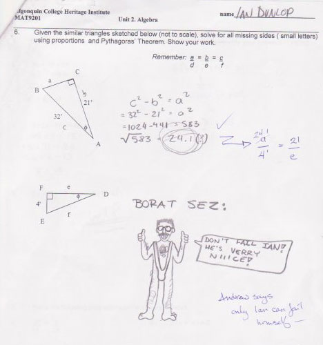 funny test. Beautiful Mathematics